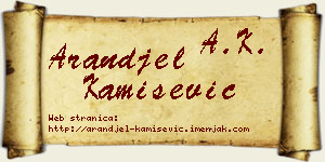Aranđel Kamišević vizit kartica